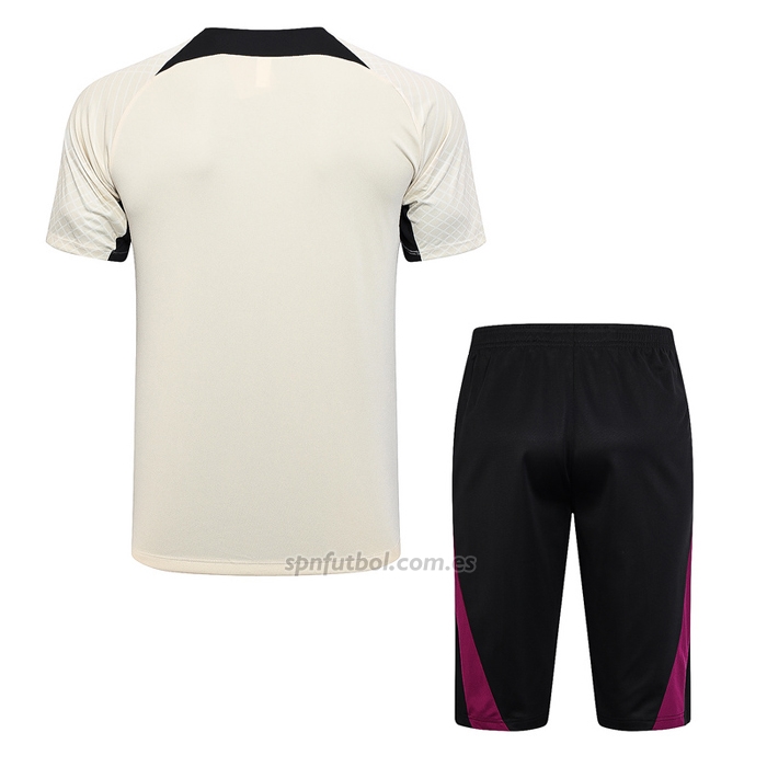 Chandal del Paris Saint-Germain Manga Corta 2023-2024 Albaricoque - Pantalon Corto